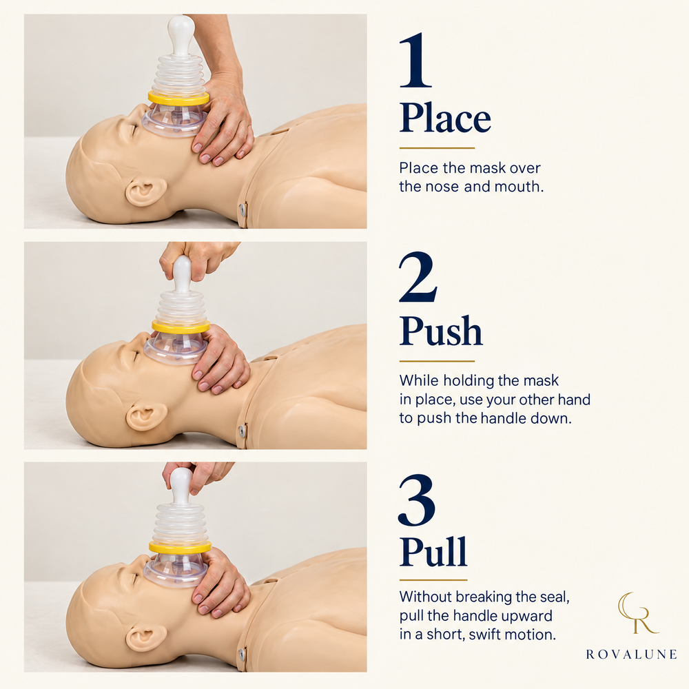 Place, push, pull shown on a training dummy