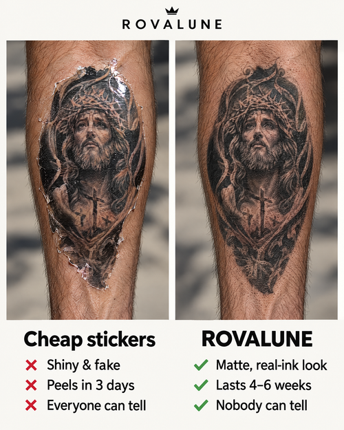 Cheap stickers versus Rovalune
